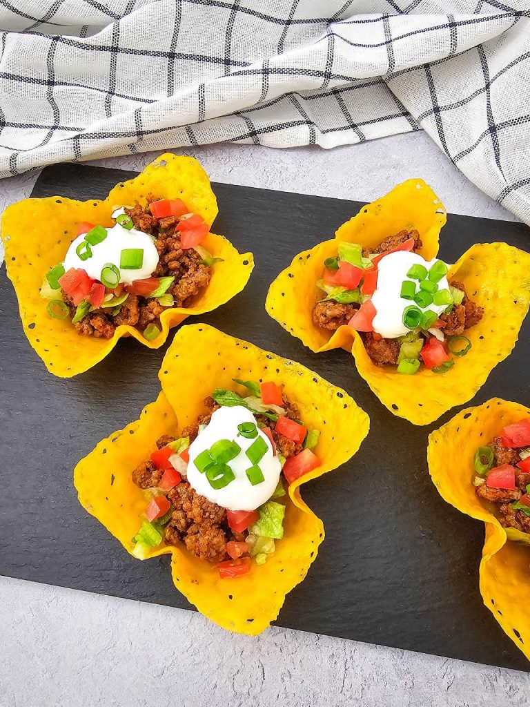 Cheddar cheese taco cups