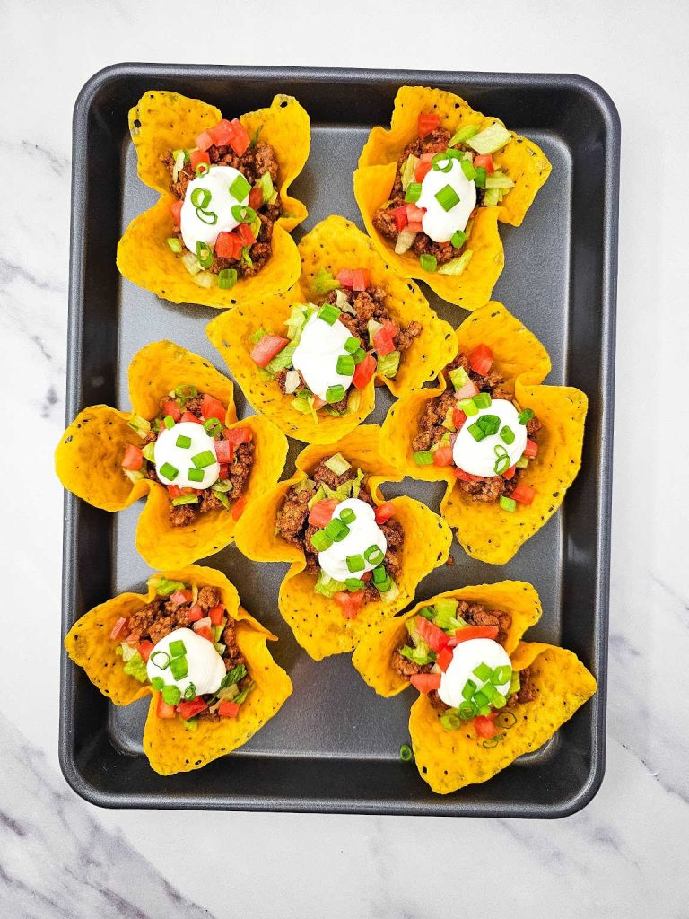 Cheddar cheese taco cups process 6