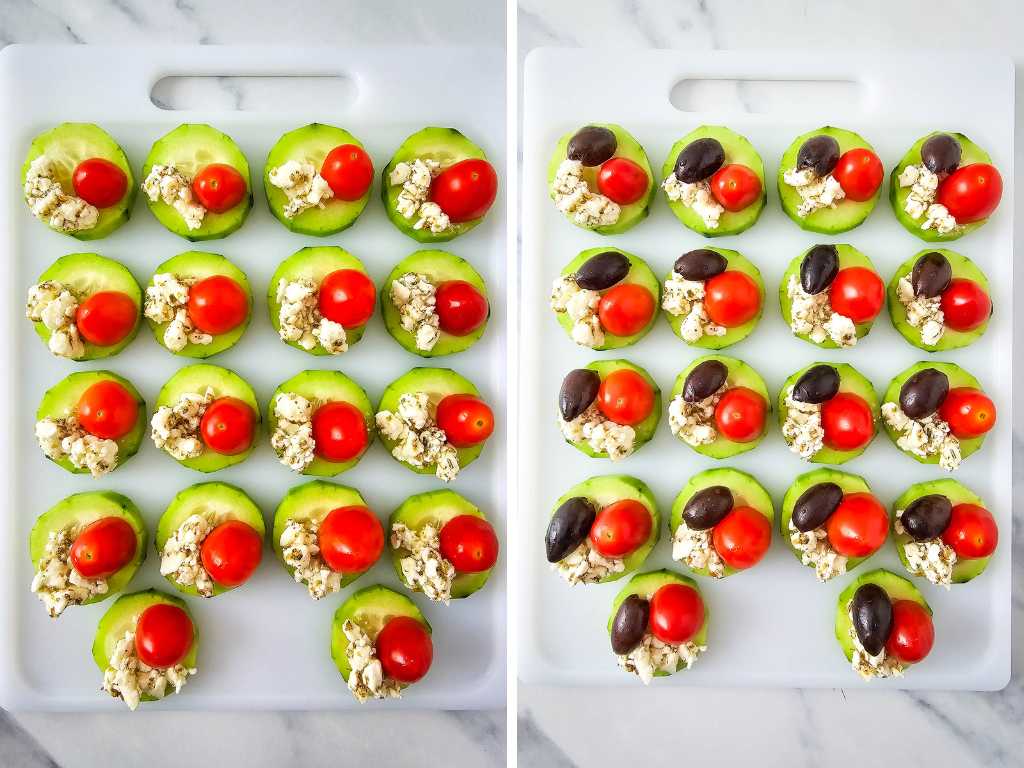 Greek salad bites process 4