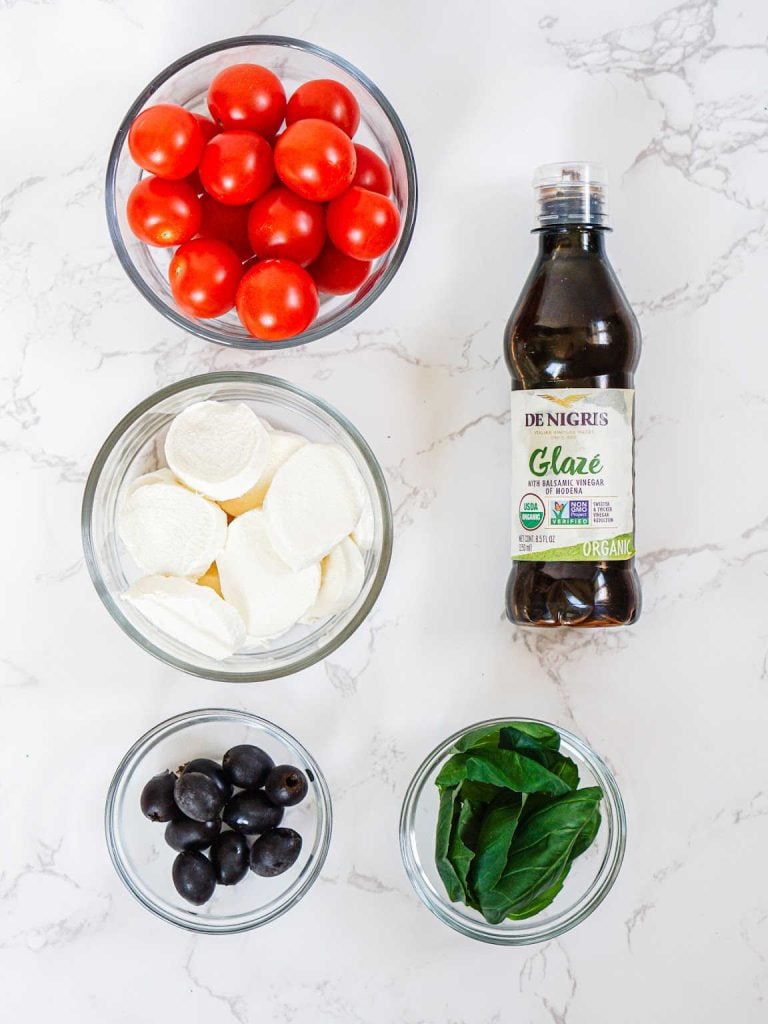 Ladybug caprese bites ingredients