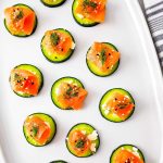 Salmon cucumber bites