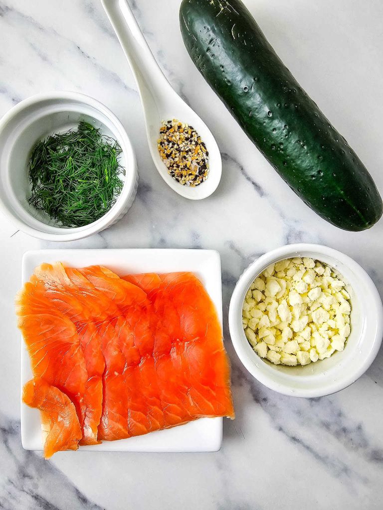Salmon cucumber bites ingredients