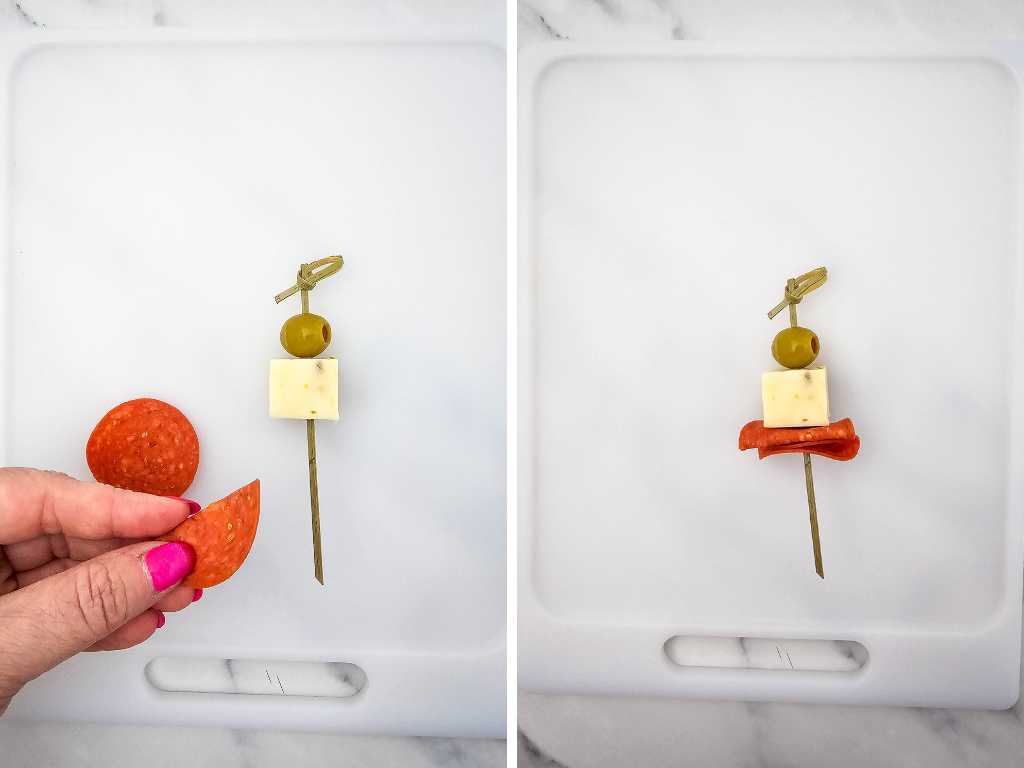 Tortellini skewers process 4