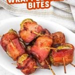 Air fryer bacon wrapped dilly bites pin