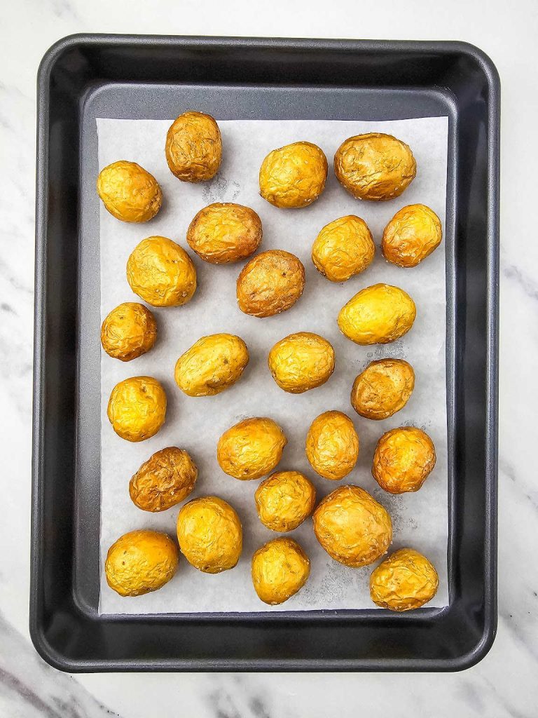 Air fryer mini baked potato bites process 3