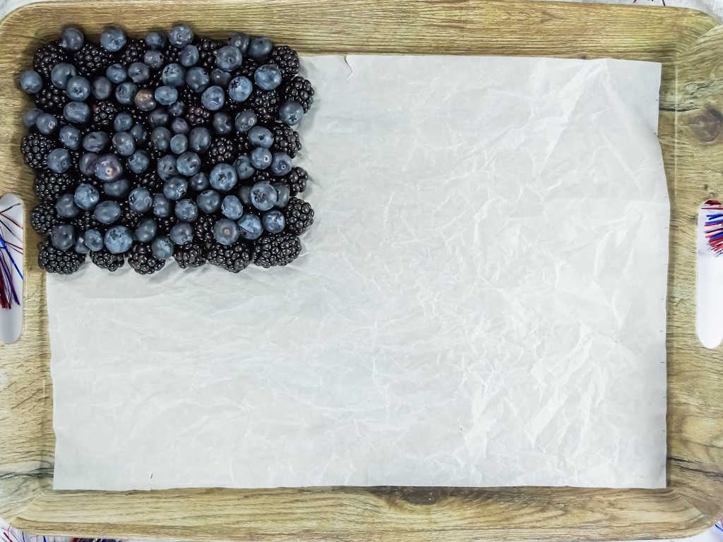 American Flag charcuterie board process 3