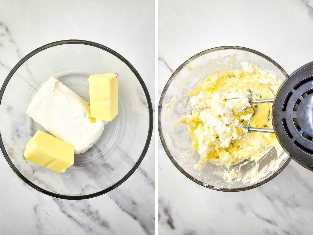 Cream cheese chocolate chip dip process 1