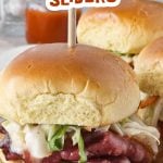 Pastrami slaw sliders pin