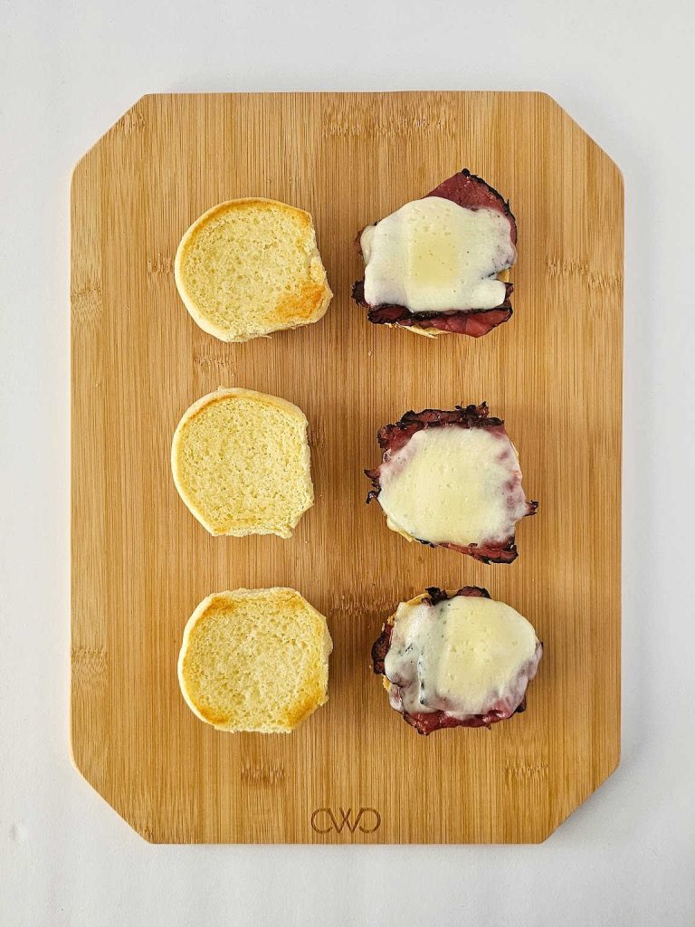 Pastrami slaw sliders process 3