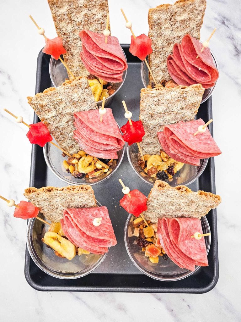 Red white and blue charcuterie cups process 6