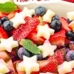 Red white and blue fruit salad pin