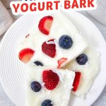 Red white and blue yogurt bark pin