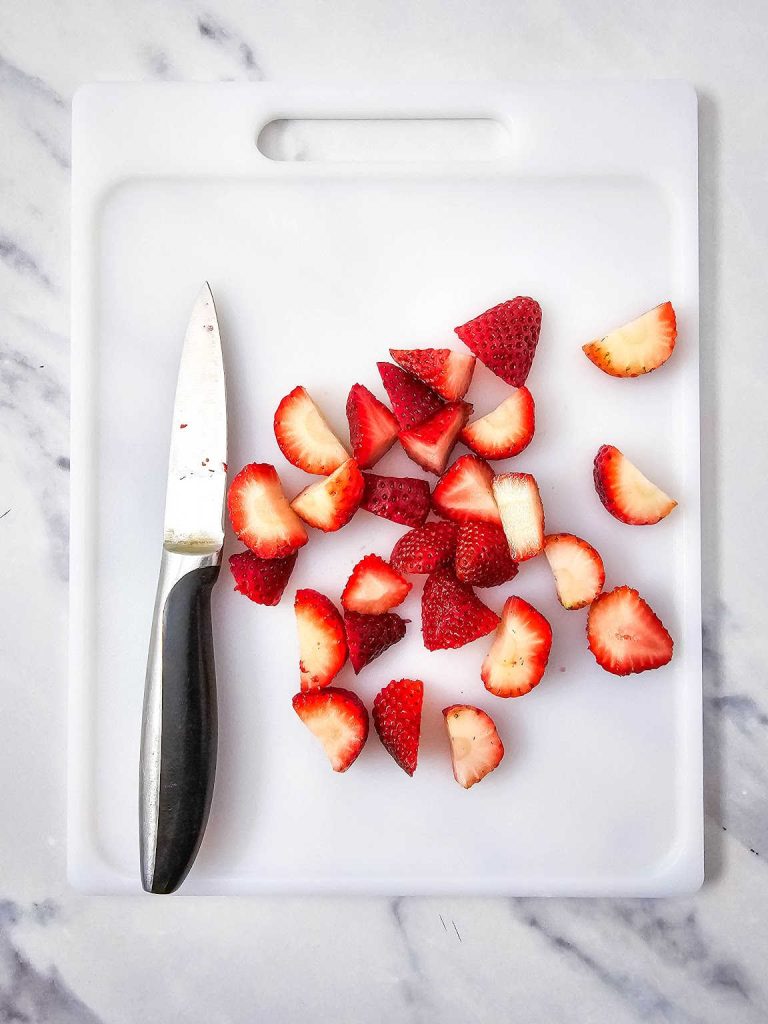 Red white and blue yogurt bark process 1