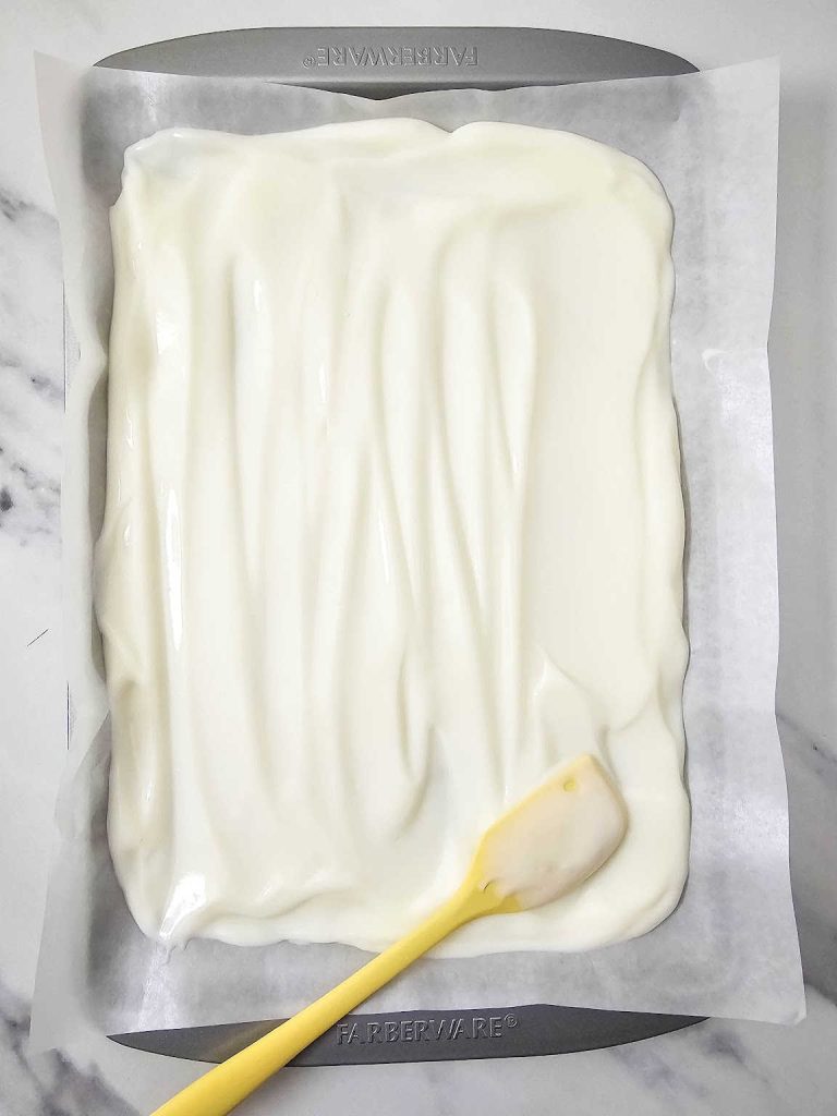 Red white and blue yogurt bark process 3