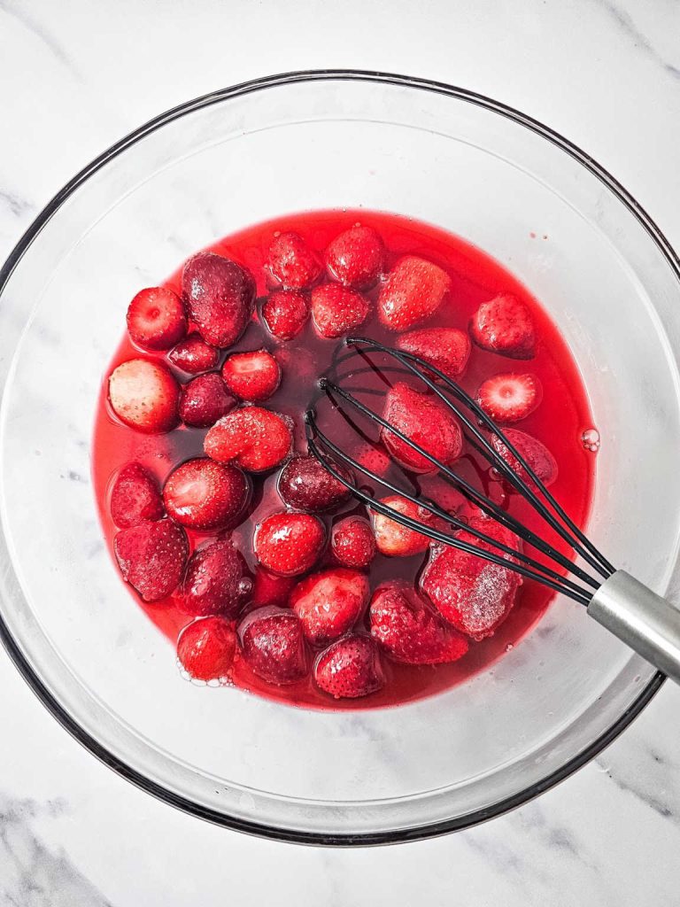 Strawberry blueberry pretzel salad process 8