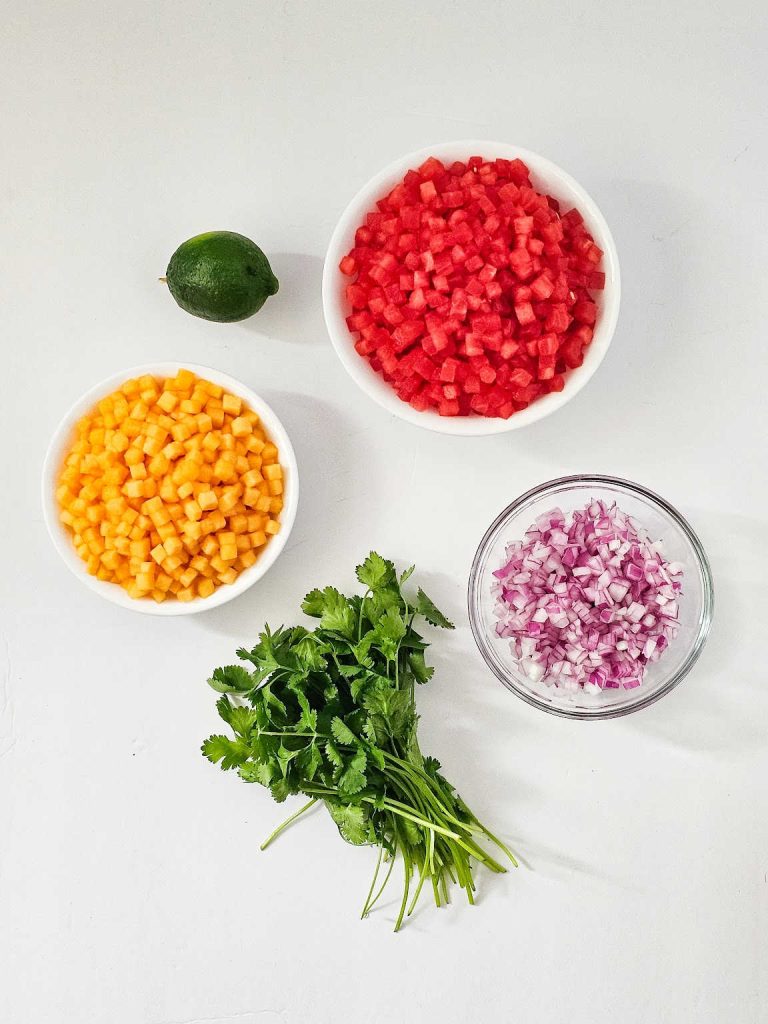Watermelon salsa ingredients