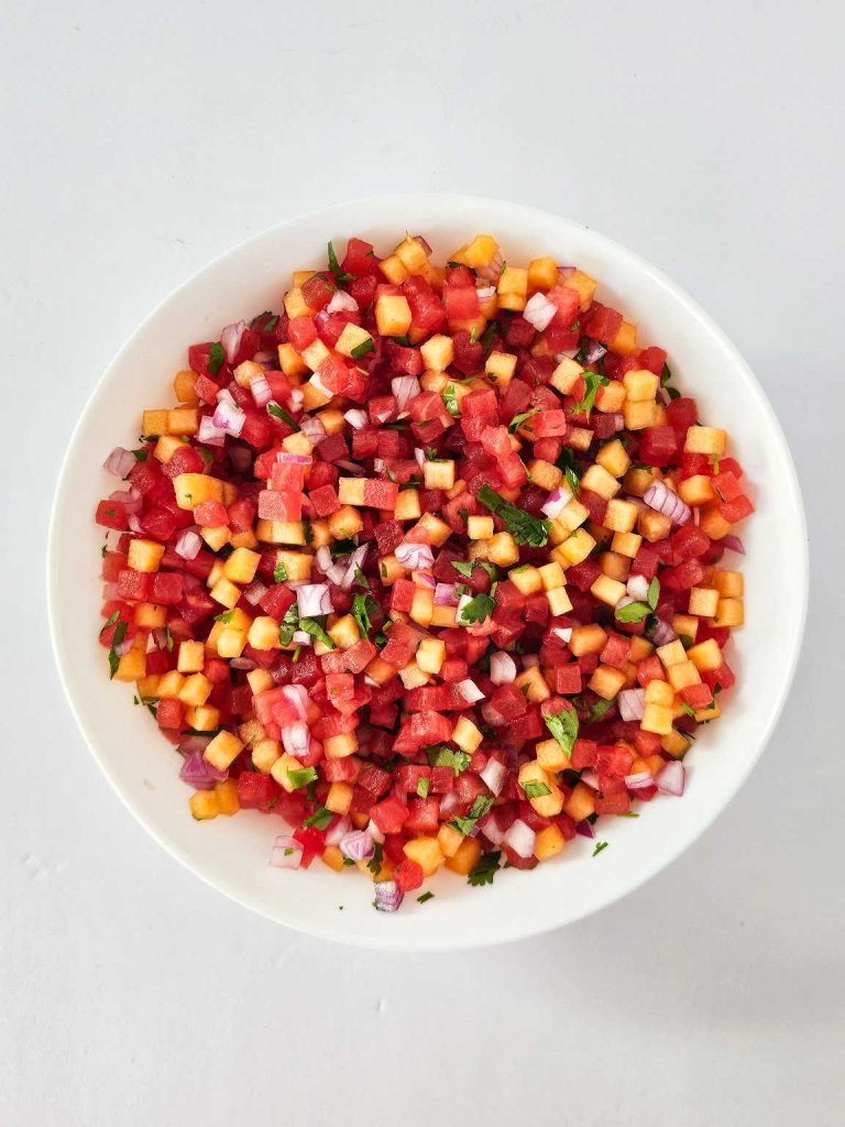 Watermelon salsa process 4
