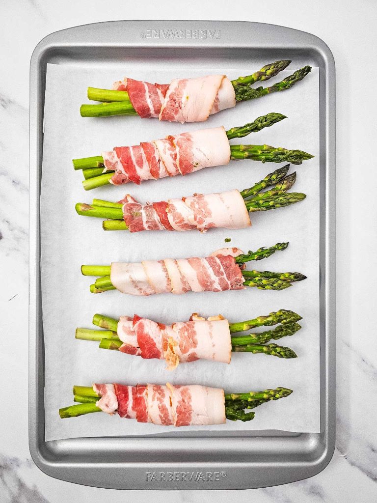 Bacon wrapped asparagus process 4