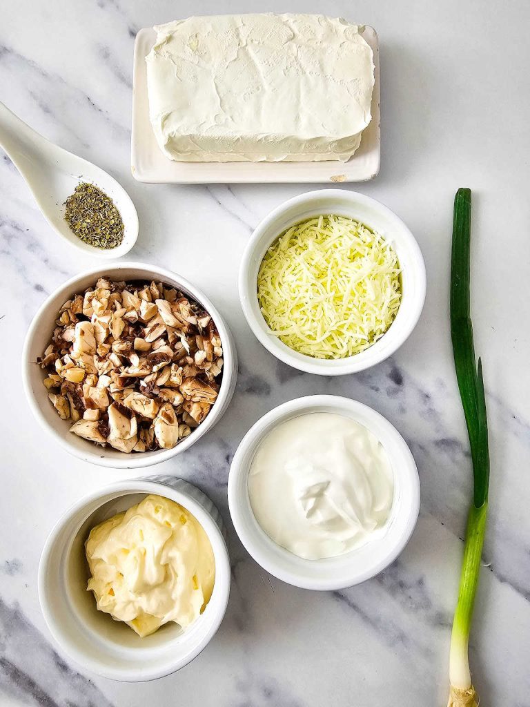 Baked mushroom dip ingredients