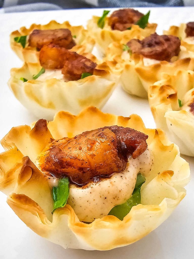 Chili lime shrimp cups