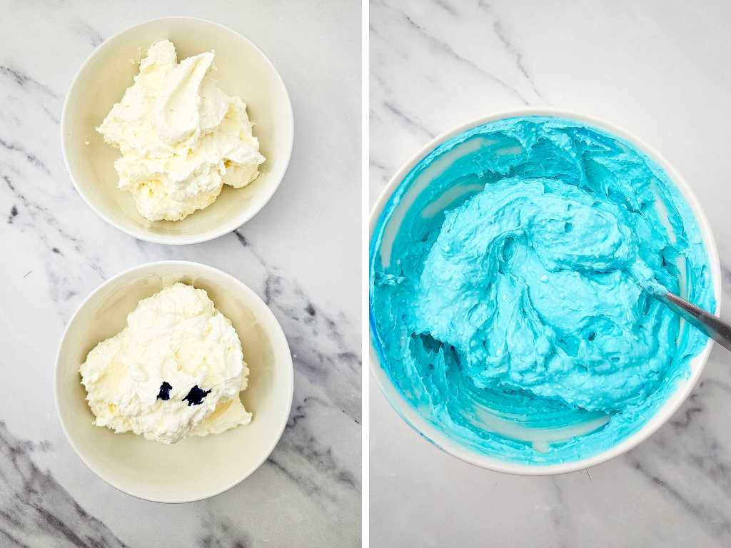 Red white and blue cheesecake bites process 7