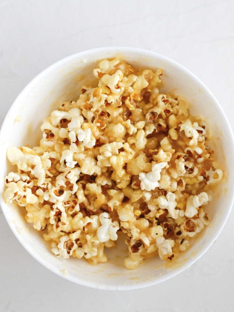 Red white and blue popcorn process 3