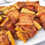Bacon wrapped crackers