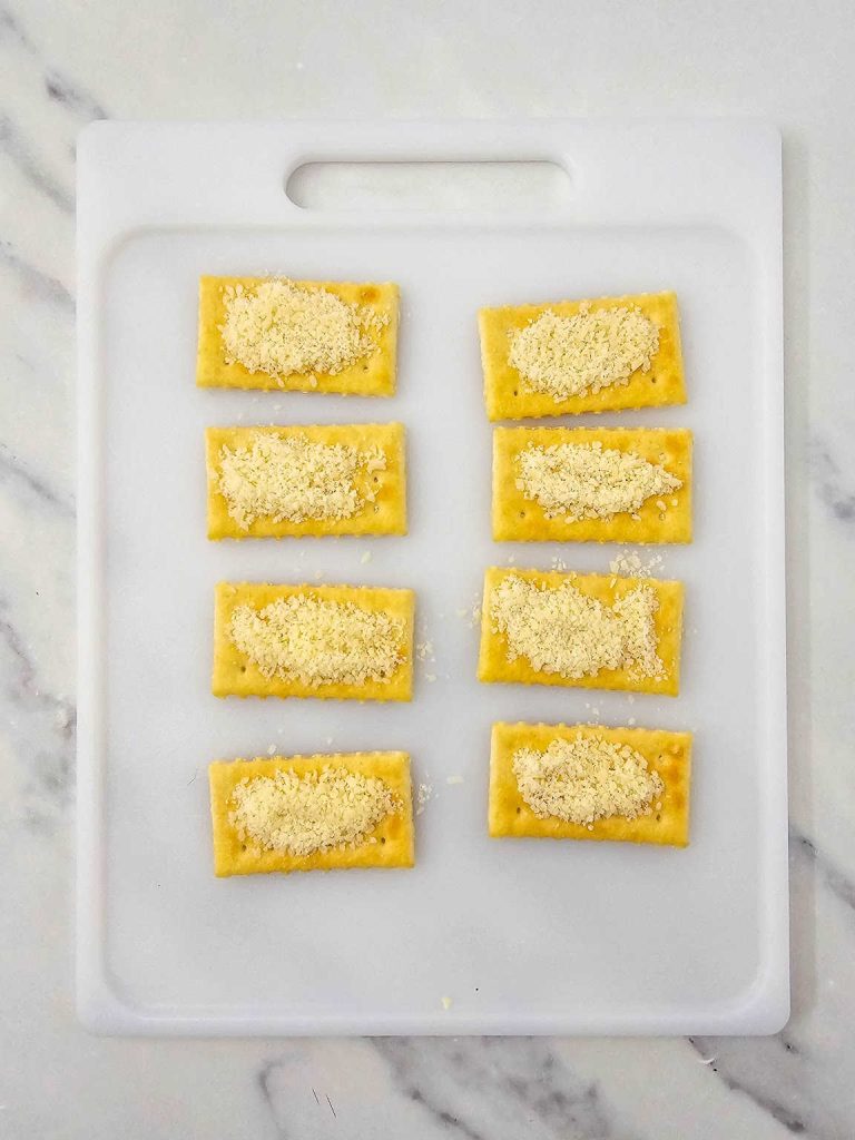 Bacon wrapped crackers process 3