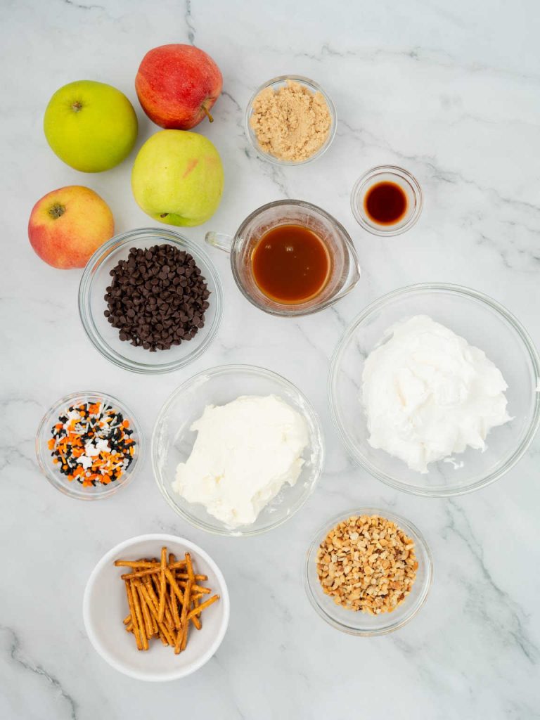 Caramel apple dip board ingredients
