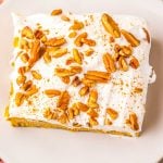 Gingerbread pumpkin poke cake
