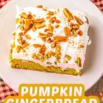 Gingerbread pumpkin poke cake pin