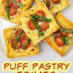 Puff pastry tomato tarts pin