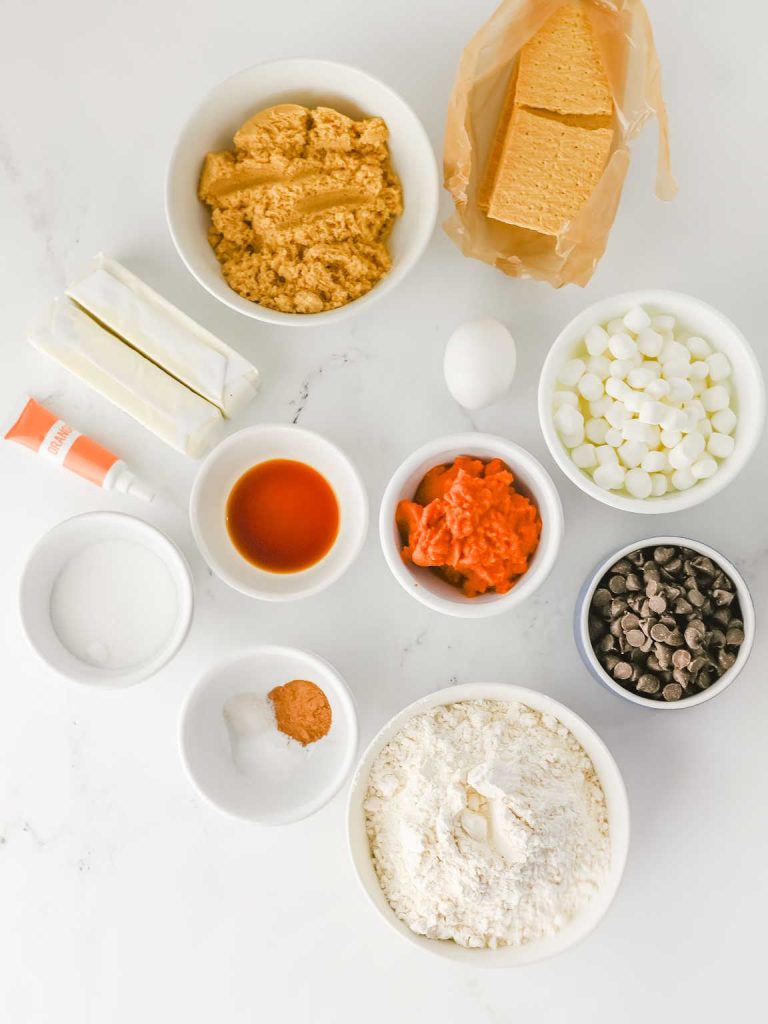 Pumpkin S’mores cookies ingredients