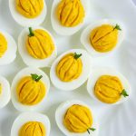 Pumpkin deviled eggs