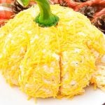 Pumpkin shaped cheese ball