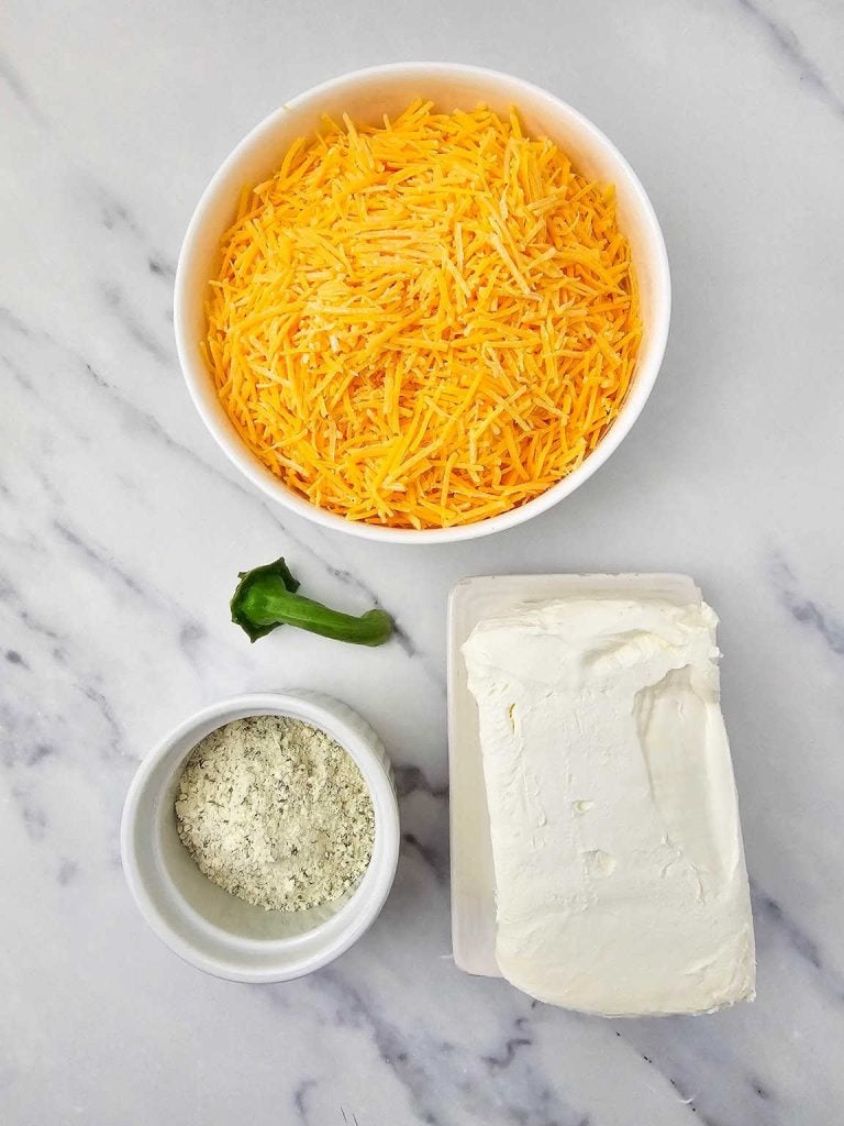 Pumpkin shaped cheese ball ingredients