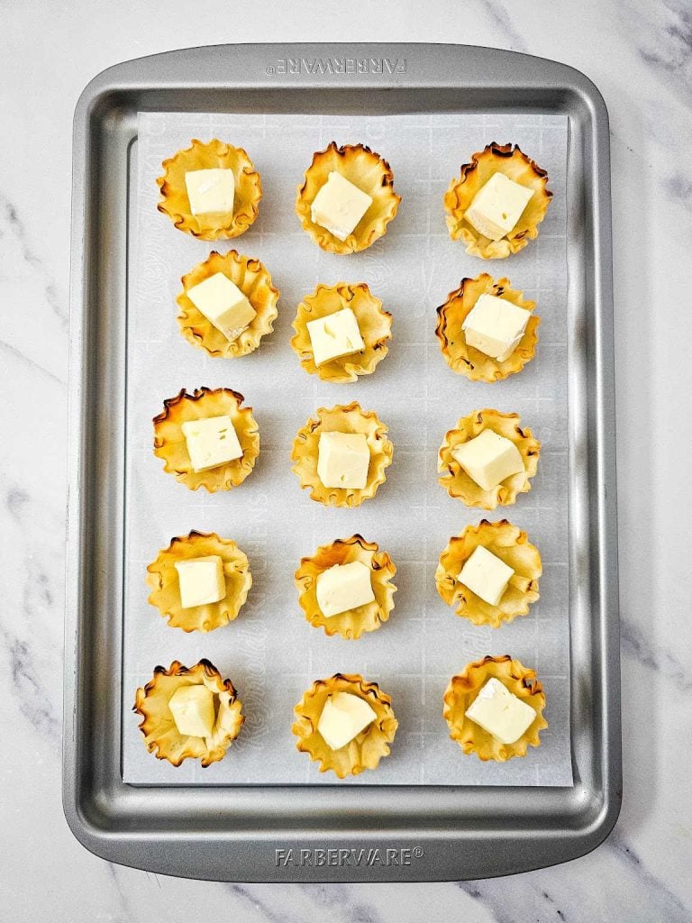 Walnut and cranberry brie bites process 4