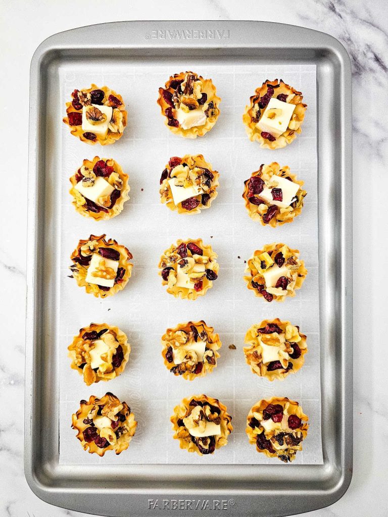 Walnut and cranberry brie bites process 5