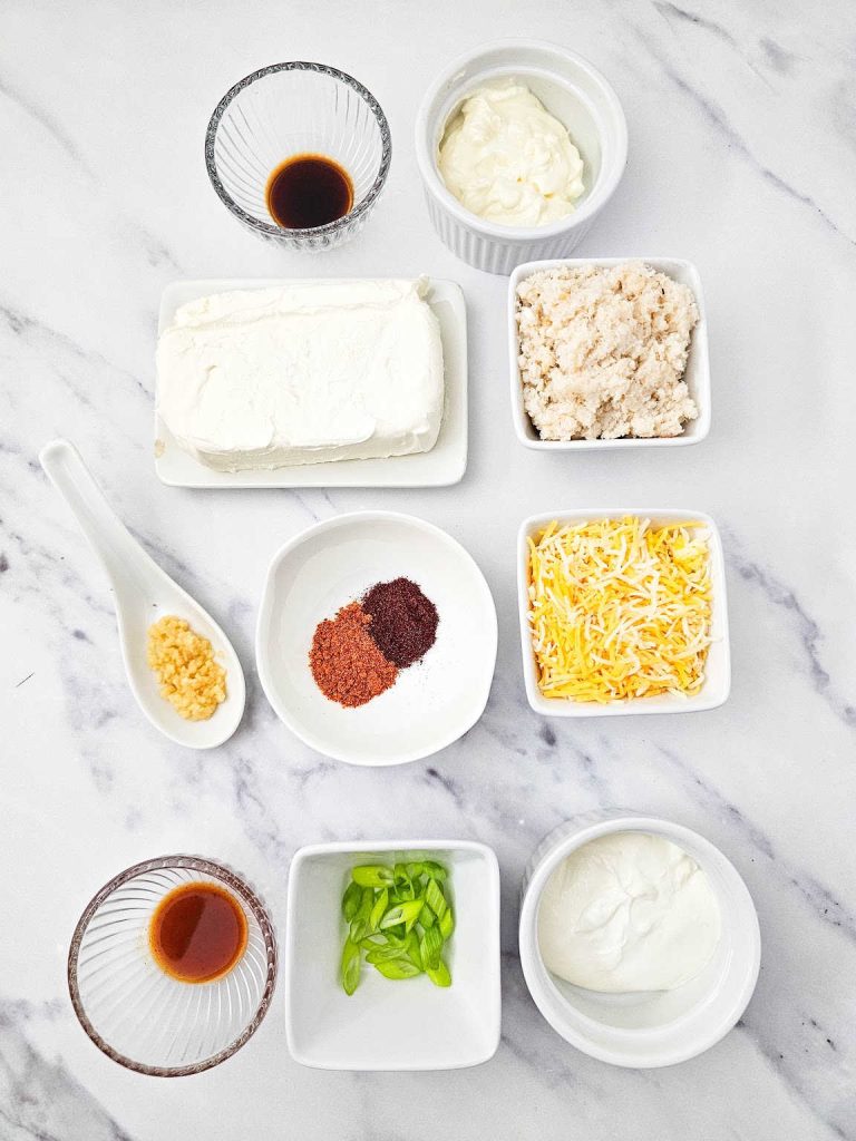 Warm crab dip ingredients