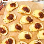 Brie and apple butter crostini pin