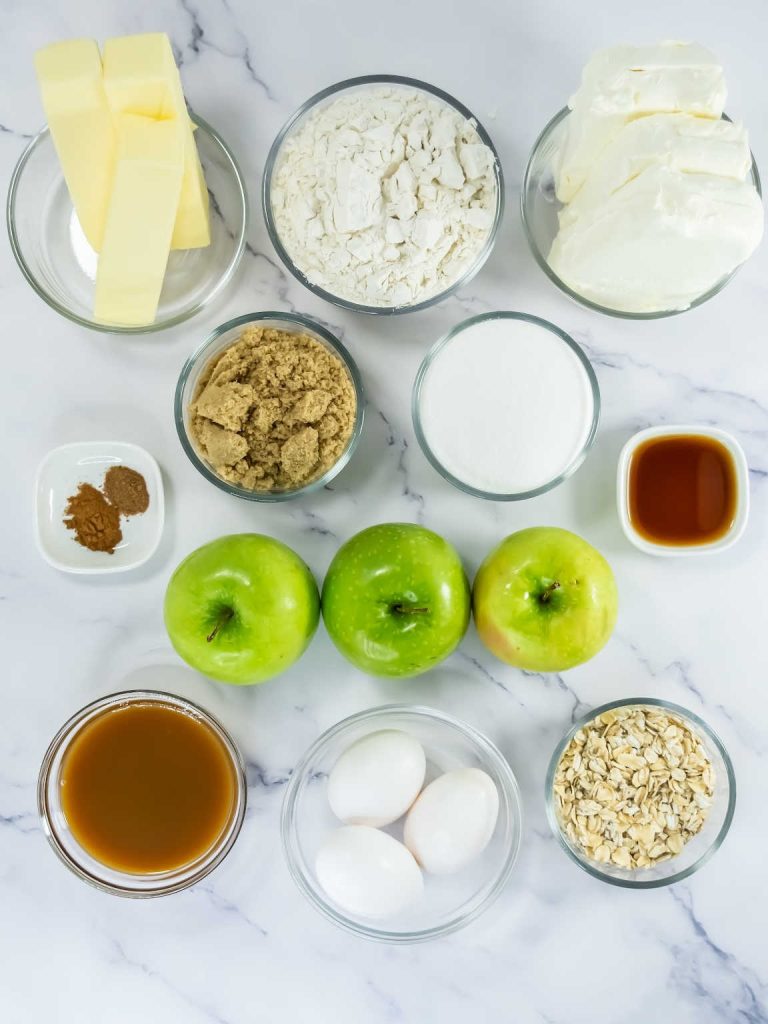 Caramel apple cheesecake bars ingredients