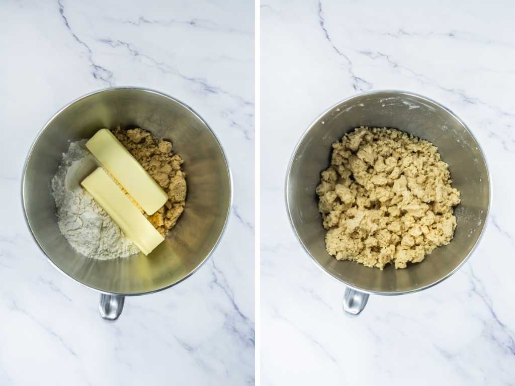 Caramel apple cheesecake bars process 2