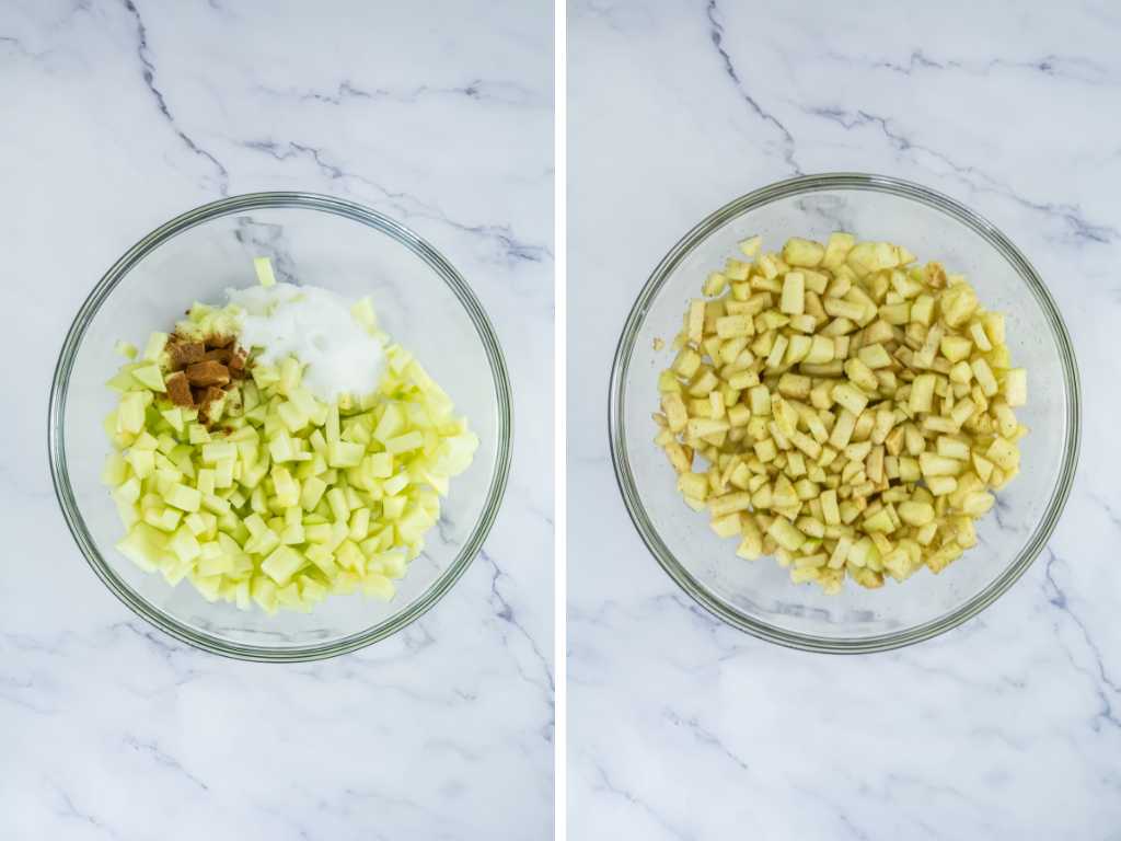 Caramel apple cheesecake bars process 8