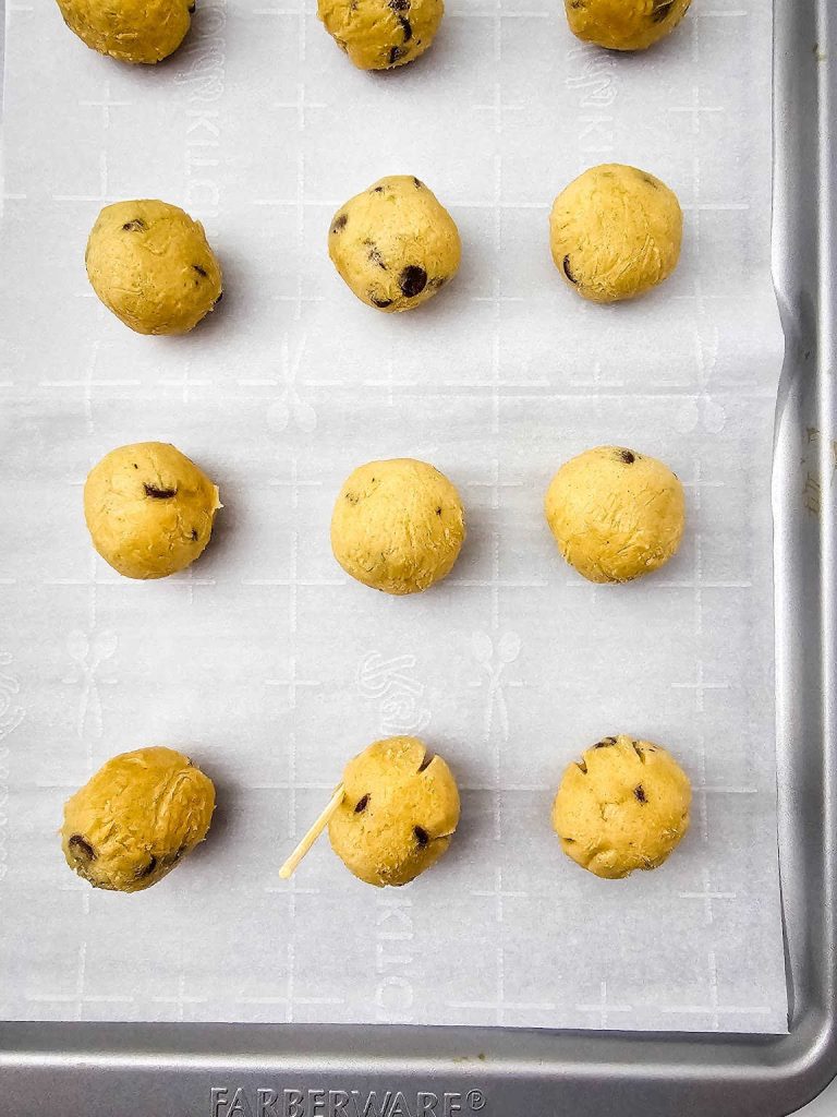 Cookie dough pumpkins process 2