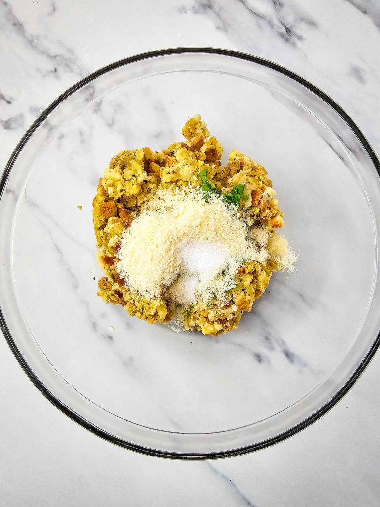 Muffin tin stuffing bites process 2