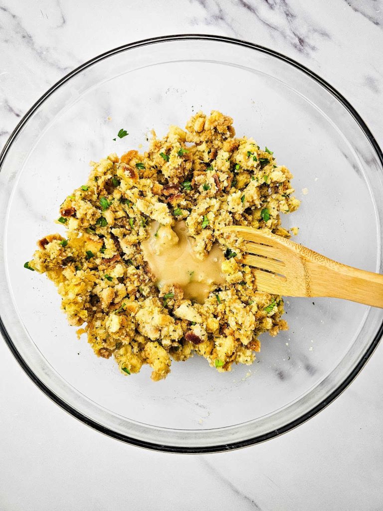 Muffin tin stuffing bites process 3