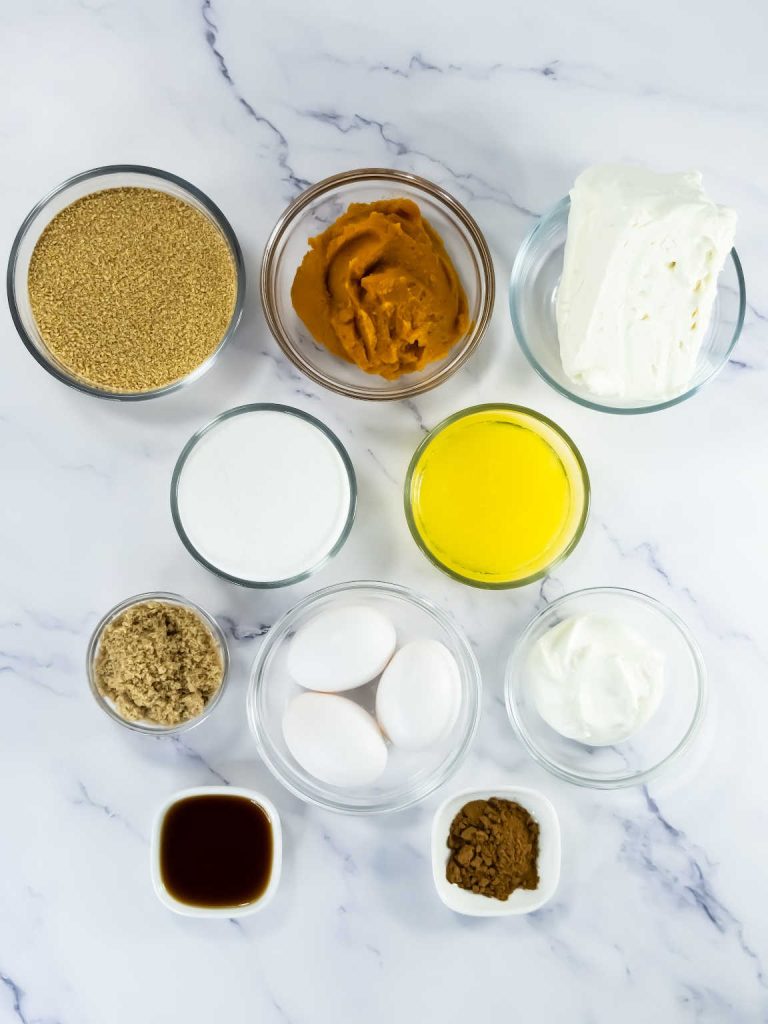 Pumpkin cheesecake bars ingredients