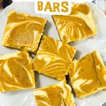 Pumpkin cheesecake bars pin