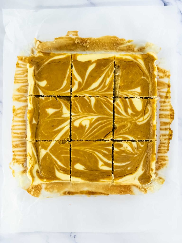Pumpkin cheesecake bars process 15