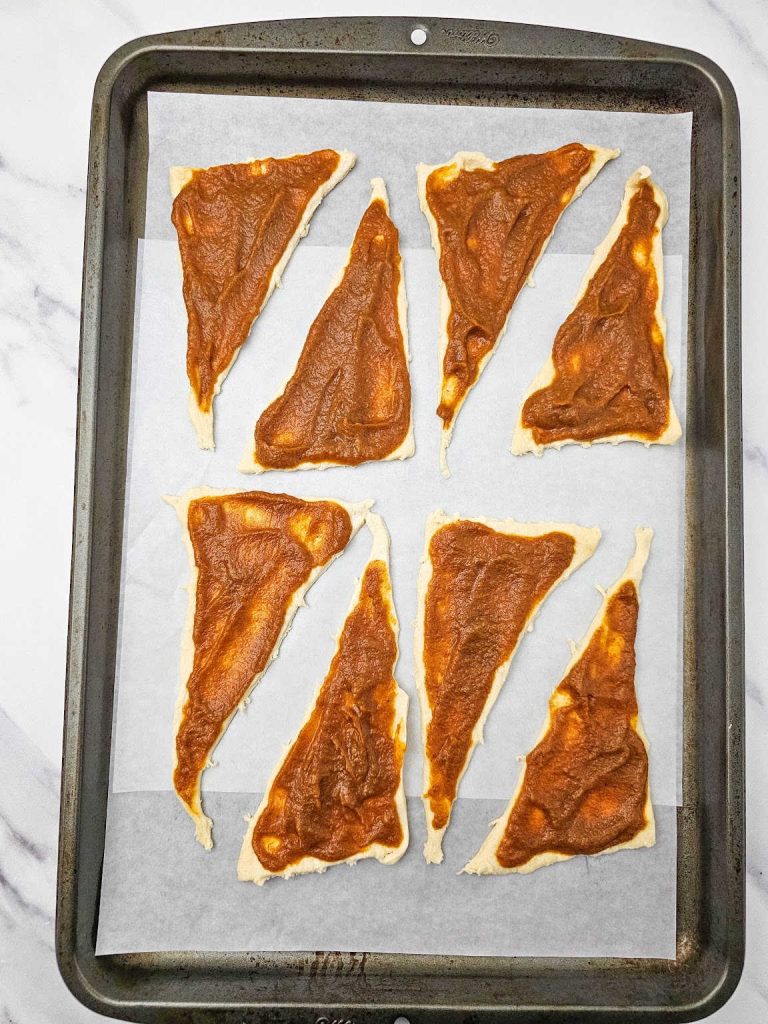 Pumpkin crescent rolls process 5